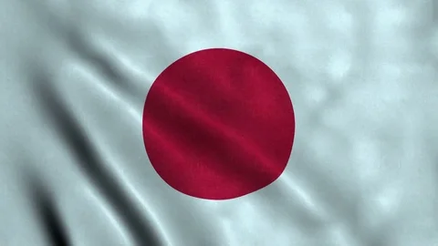 4K Seamless Loopable Flag of Japan Video stock 80930639