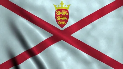 4K Seamless Loopable Flag of Jersey Video stock 80930781