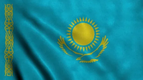 4K Seamless Loopable Flag of Kazakhstan Video stock 80930838