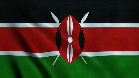 4K Seamless Loopable Flag of Kenya Stock Footage 80930873
