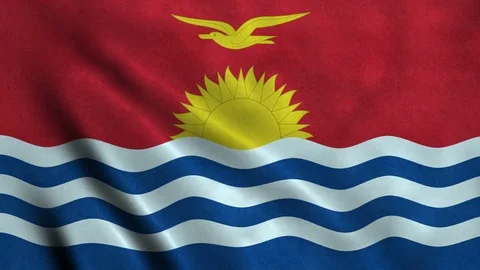 4K Seamless Loopable Flag of Kiribati Stock Footage 80931374