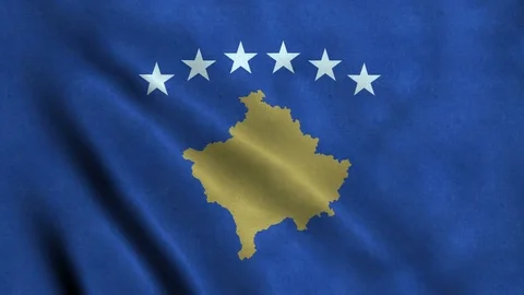 4K Seamless Loopable Flag of Kosovo Video stock 80931523