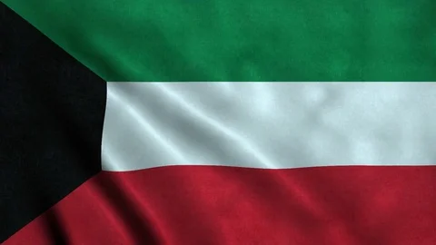 4K Seamless Loopable Flag of Kuwait Stock Footage 80931579
