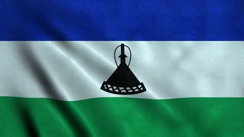 4K Seamless Loopable Flag of Lesotho Video stock 80931656
