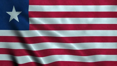 4K Seamless Loopable Flag of Liberia Video stock 80931864