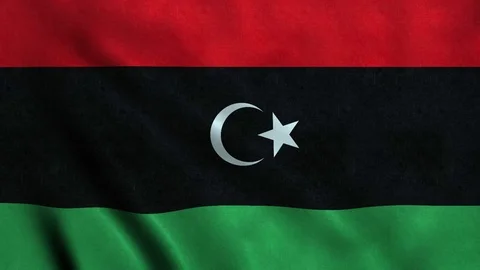 4K Seamless Loopable Flag of Libya Video stock 80932263