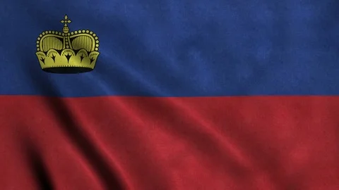 4K Seamless Loopable Flag of Liechtenstein Stock Footage 80932255