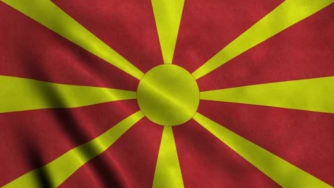 4K Seamless Loopable Flag of Macedonia Video stock 80932326
