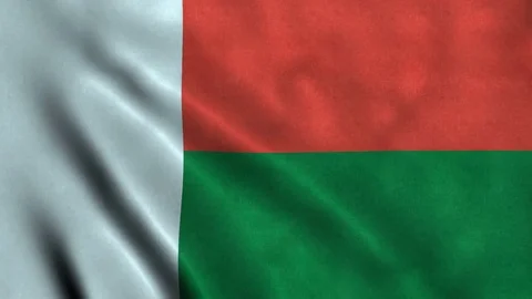 4K Seamless Loopable Flag of Madagascar Video stock 80932319