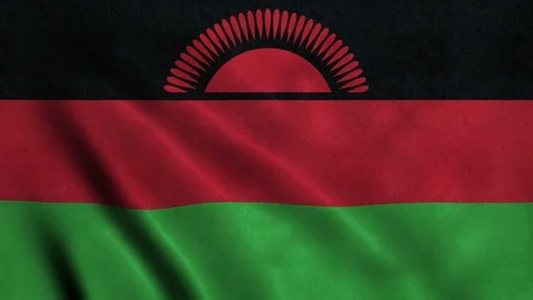 4K Seamless Loopable Flag of Malawi Stock Footage 80932354