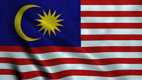 4K Seamless Loopable Flag of Malaysia Video stock 80932446