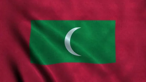 4K Seamless Loopable Flag of Maldives Video stock 80932703