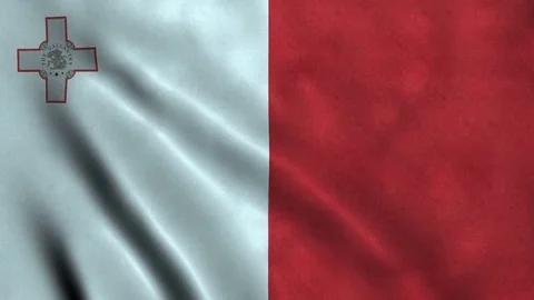 4K Seamless Loopable Flag of Malta Stock Footage 80932684