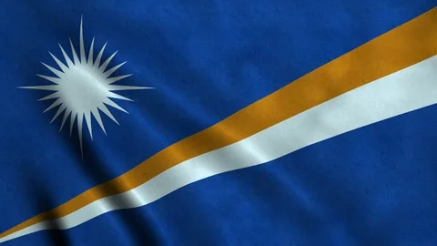 4K Seamless Loopable Flag of Marshall Islands Video stock 80932775