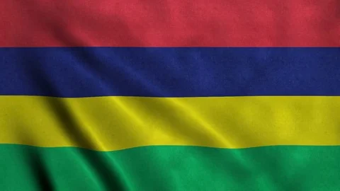 4K Seamless Loopable Flag of Mauritius Stock Footage 80932760