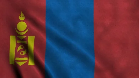 4K Seamless Loopable Flag of Mongolia Video stock 80933351