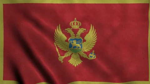 4K Seamless Loopable Flag of Montenegro Video stock 80933416