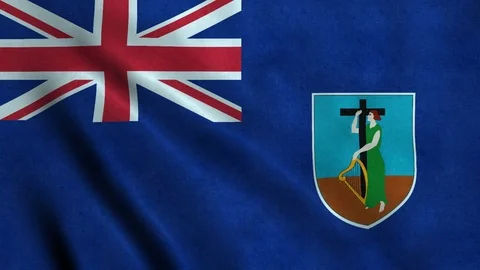 4K Seamless Loopable Flag of Montserrat Video stock 80933448