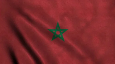 4K Seamless Loopable Flag of Morocco Video stock 80933376