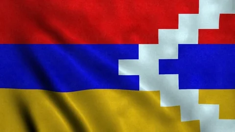 4K Seamless Loopable Flag of Nagorno Karabakh Video stock 80933639
