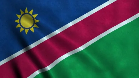 4K Seamless Loopable Flag of Namibia Video stock 80933839