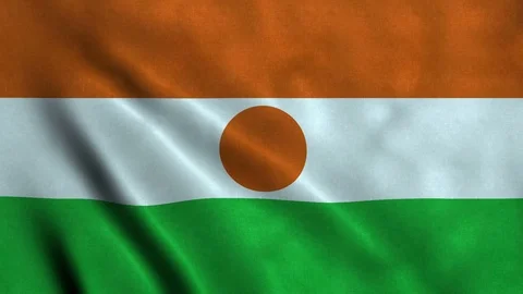 4K Seamless Loopable Flag of Niger Stock Footage 80934034