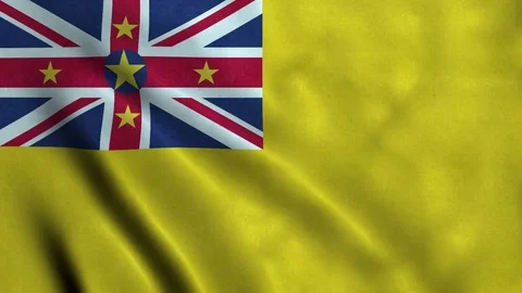 4K Seamless Loopable Flag of Niue Video stock 80934536