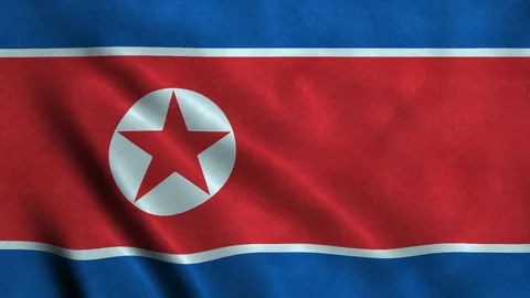 4K Seamless Loopable Flag of North Korea Stock Footage 80934622