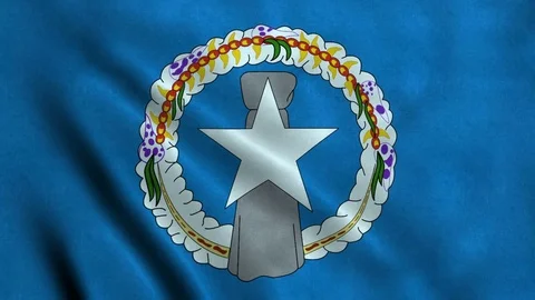 4K Seamless Loopable Flag of Northern Mariana Islands Stock Footage 80934608