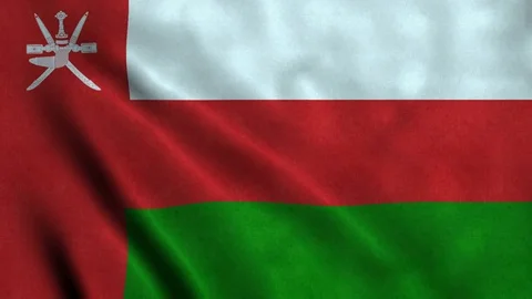 4K Seamless Loopable Flag of Oman Stock Footage 80934764
