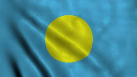 4K Seamless Loopable Flag of Palau Video stock 80935138