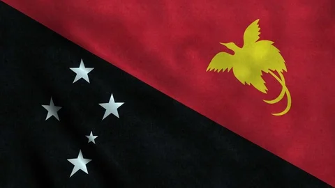 4K Seamless Loopable Flag of Papua New Guinea Video stock 80935364