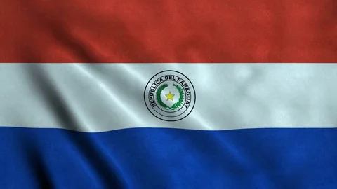 4K Seamless Loopable Flag of Paraguay Stock Footage 80935359