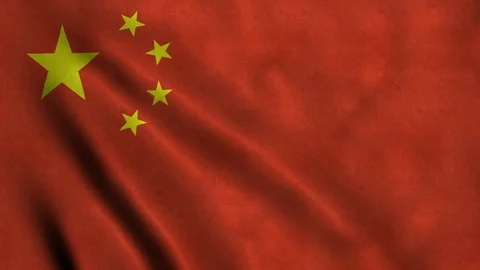 4K Seamless Loopable Flag of People's Republic of China Video stock 80935305
