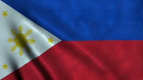 4K Seamless Loopable Flag of Philippines Stock Footage 80936155