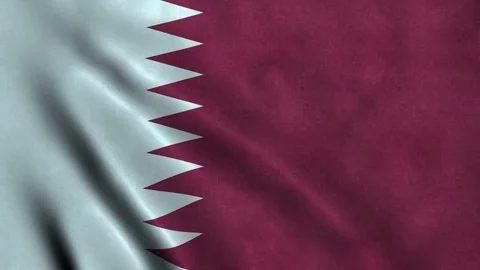 4K Seamless Loopable Flag of Qatar Stock Footage 80936330