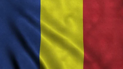 4K Seamless Loopable Flag of Romania Video stock 80937055