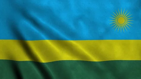 4K Seamless Loopable Flag of Rwanda Video stock 80937287