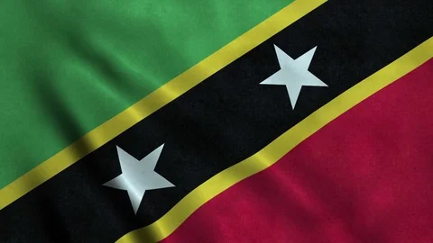 4K Seamless Loopable Flag of Saint Kitts and Nevis Stock Footage 80937463