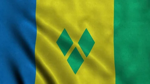 4K Seamless Loopable Flag of Saint Vincent and the Grenadines Video stock 80938878