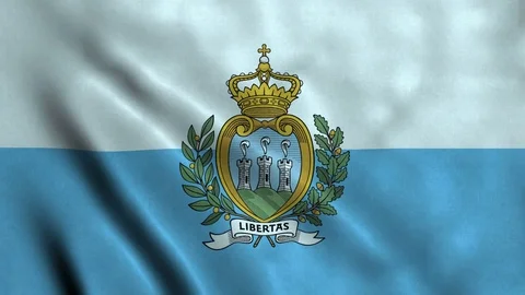4K Seamless Loopable Flag of San Marino Stock Footage 80939038