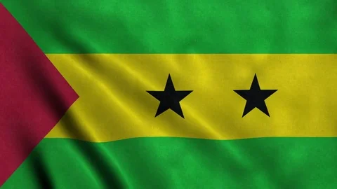 4K Seamless Loopable Flag of Sao Tome and Principe Stock Footage 80938968