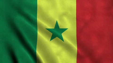 4K Seamless Loopable Flag of Senegal Video stock 80939015