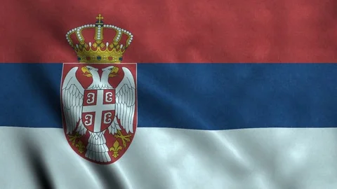 4K Seamless Loopable Flag of Serbia Stock Footage 80939277