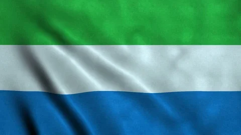 4K Seamless Loopable Flag of Sierra Leone Video stock 80940263