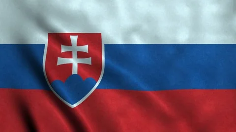 4K Seamless Loopable Flag of Slovakia Stock Footage 80940796