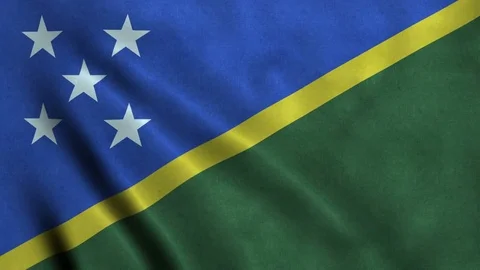 4K Seamless Loopable Flag of Solomon Islands Stock Footage 80940569