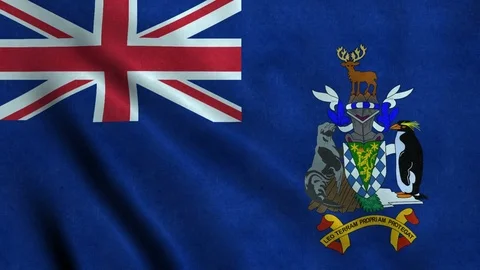 4K Seamless Loopable Flag of South Sandwich Islands Stock Footage 80942332