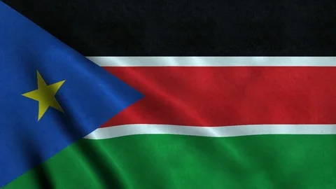 4K Seamless Loopable Flag of South Sudan Video stock 80942457
