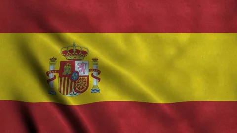 4K Seamless Loopable Flag of Spain Stock Footage 80942469